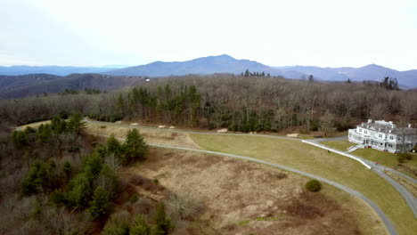 aerial of moses cone estate near blowing rock north carolina