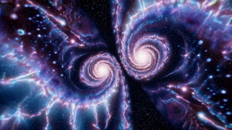double spiral galaxies in hyperspace