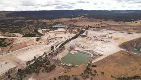 cantera de piedra aérea que establece un problema ambiental de tiro amplio