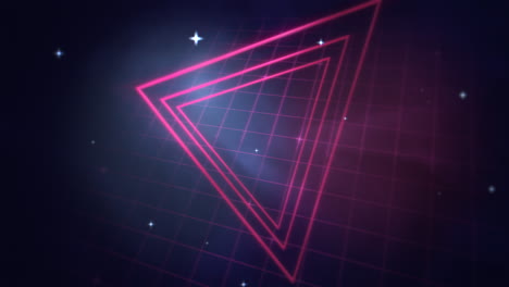 Bewegung-Retro-Rosa-Dreiecke-Abstrakten-Hintergrund