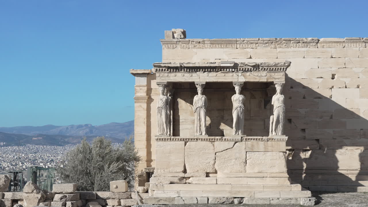 Temple of Athena Nike Acropolis Erechtheion Athens, Greece Statues