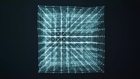 datos digitales de computadora y líneas triangulares de conexión a la red