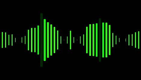 formas de onda de audio moviéndose a través de la pantalla en verde, un fondo perfecto para un podcast, audiolibro, karaoke - bucle sin fisuras.