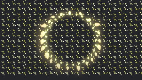 animación del marco de luz sobre formas flotantes.