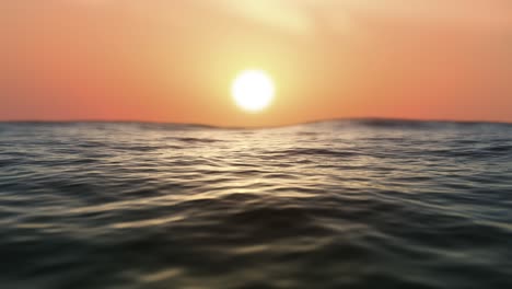 beautiful sun reflecting in the ocean calm sunset sea loop sunrise 4k