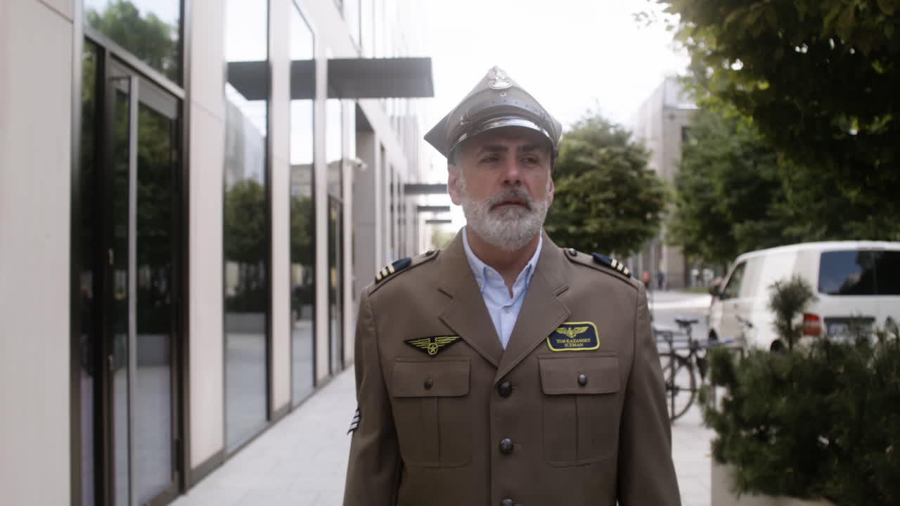 Man walking outdoors