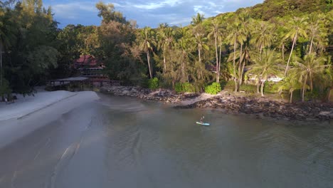 el paddling de la tabla de surf