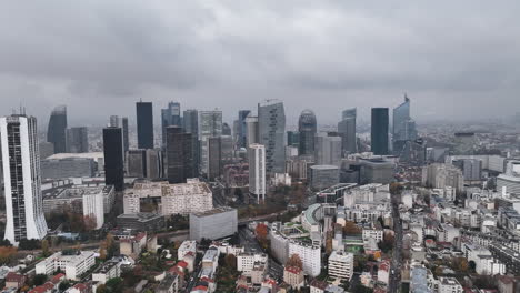 a gray day highlights the futuristic appeal of la défense.