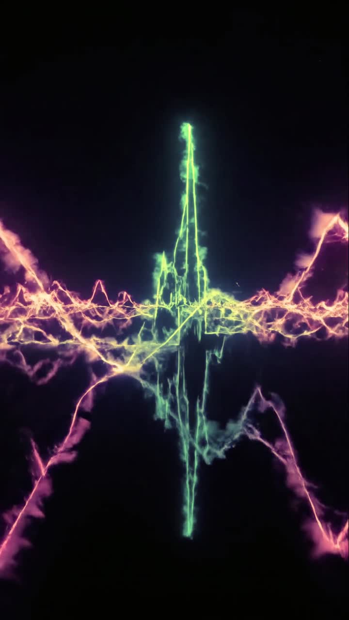Dynamic Digital Audio Equalizer with Neon Light Reflection