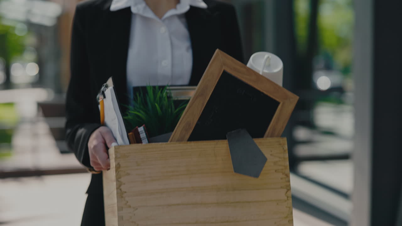 Leaving the Job: Box of Personal Belongings