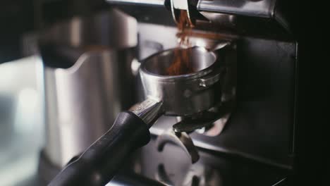 preparing espresso