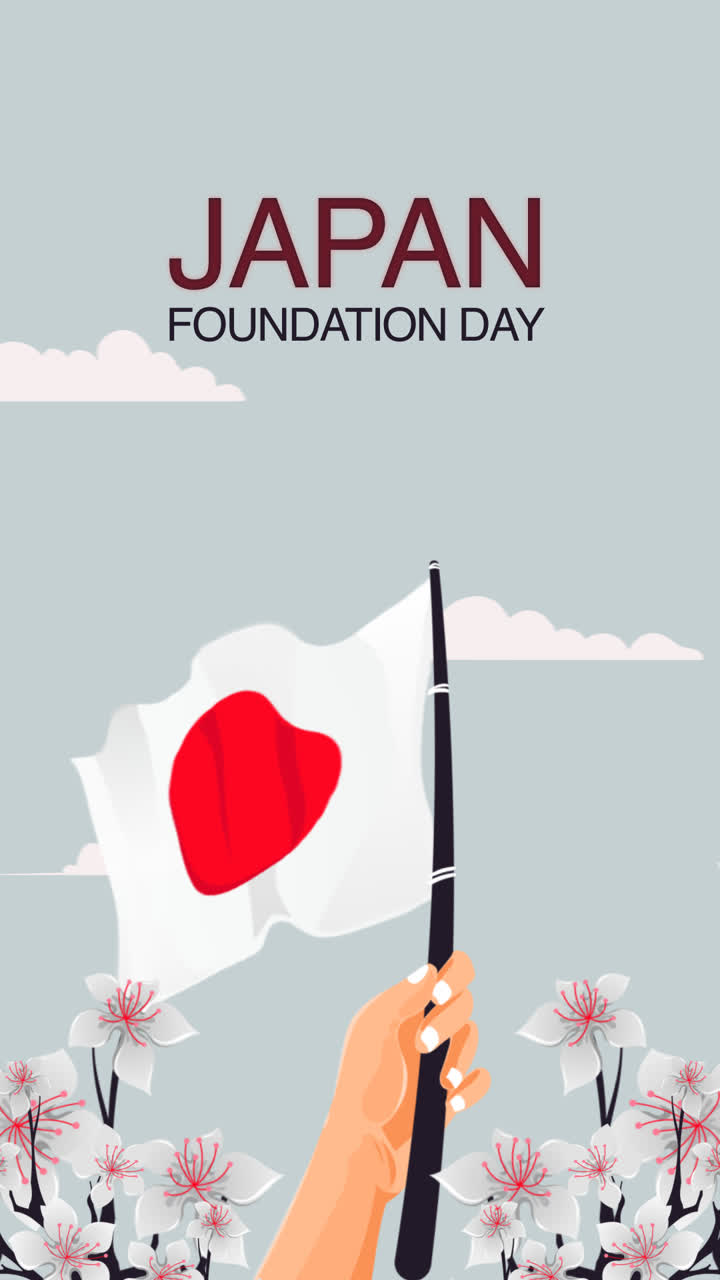 손으로 그려진 모션 그래픽 (foundation day japan)