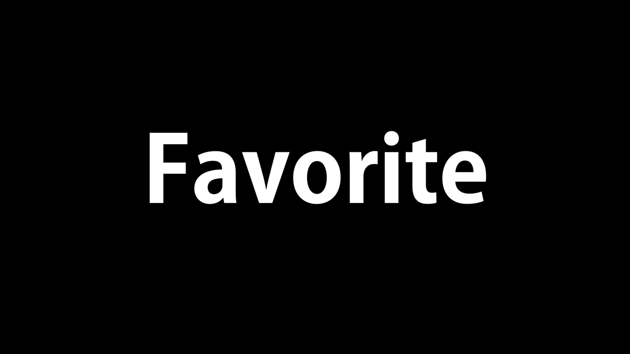 Animação de texto favorito, mensagem, motion graphics