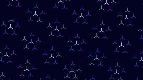 Digital-pattern-with-abstract-neon-triangles-in-rows-on-black-gradient