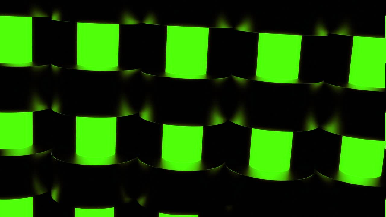 patrón geométrico abstracto 3d verde y negro