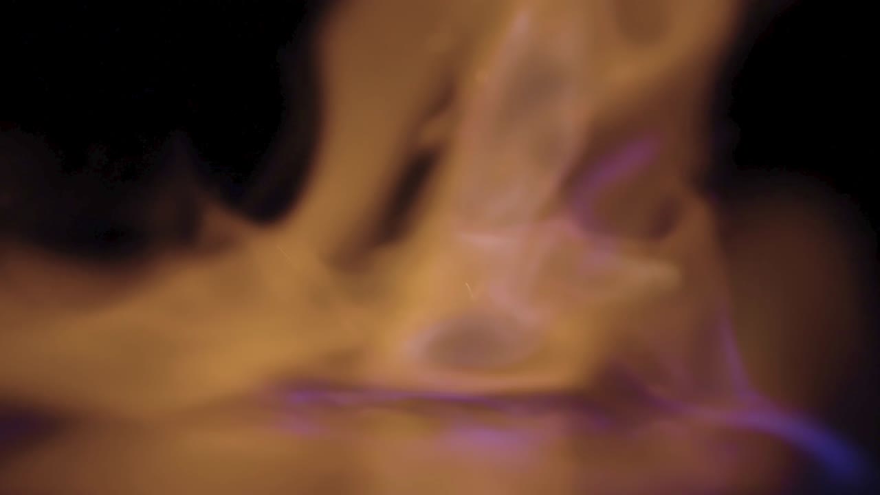 Fire Flames Isolated on Black Background