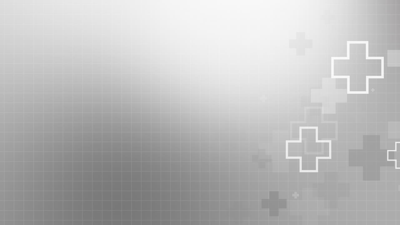Plus signs, crosses animated on abstract grey background. Seamless ...