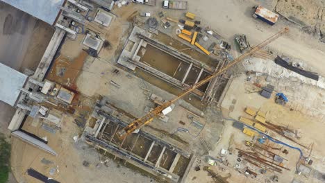 aerial video subway construction site