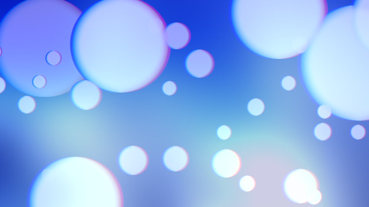 파란색에 흐릿한 거품 생생한 우아함의 매혹적인 비전