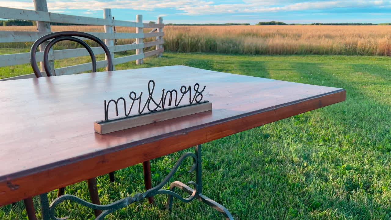 tema de la granja del lugar de la boda al aire libre