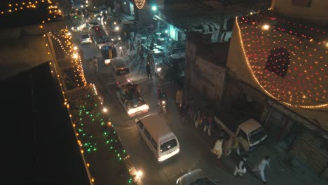 This-is-a-high-angle-shot-of-the-busy-streets-of-Pakistan-on-Eid-Milad-un-Nabi