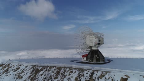 snapshot of the drone observatory snow mountain clouds