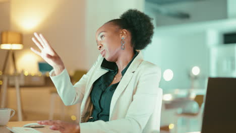 Mujer-Negra,-Llamada-Telefónica-Y-Networking-Empresarial