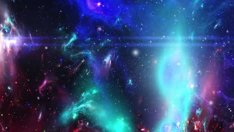 coloridas nubes nebulosas moviéndose en el universo