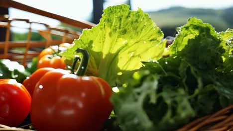 fresh vegetables in a basket