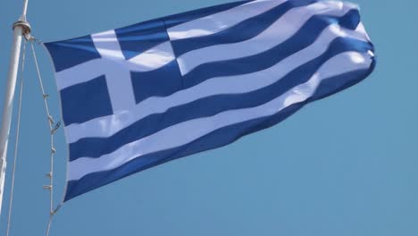 Griechische-Flagge-Winkt