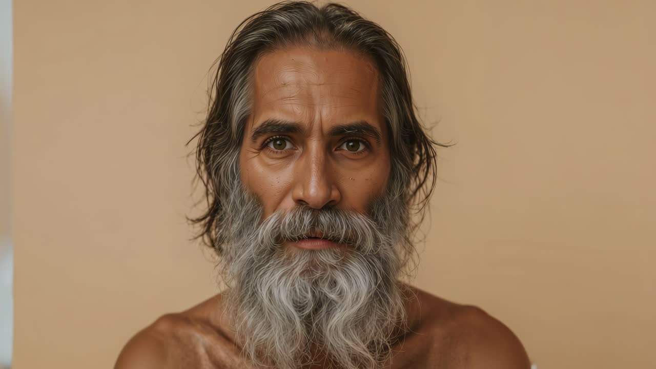 Portrait of a man with a gray beard