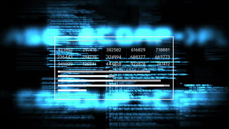 animación del procesamiento de datos de codificación binaria sobre un fondo oscuro
