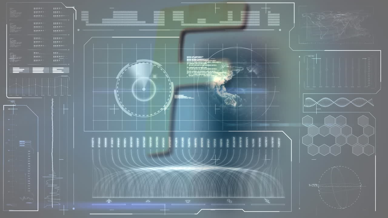 animación del procesamiento de datos sobre la letra f