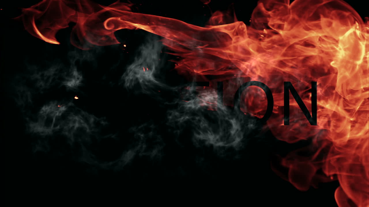 bola de fuego moviéndose a través de la pantalla con mensaje de precaución