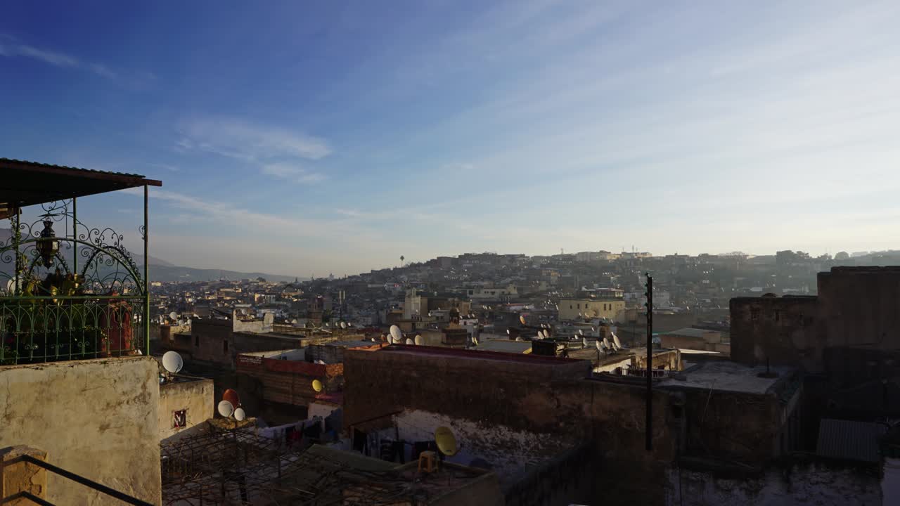 Vecchia Medina a Fes all'alba, Marocco, timelapse