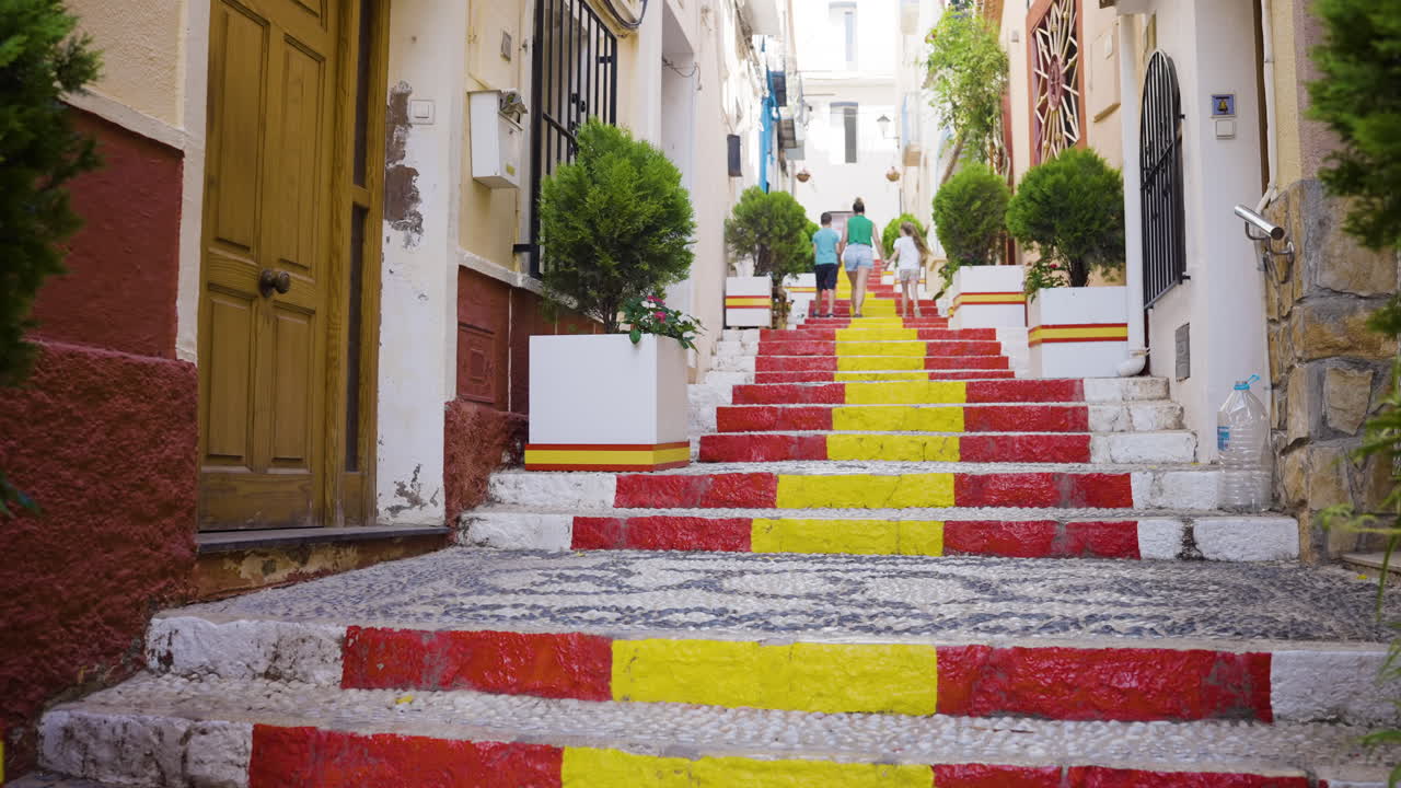 Spanish Alley Stairs with People