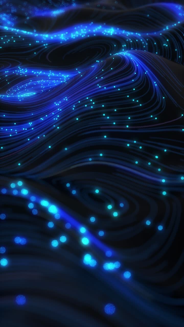 padrão de linhas e pontos azuis brilhantes abstratos