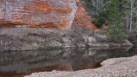 protected rock by the river