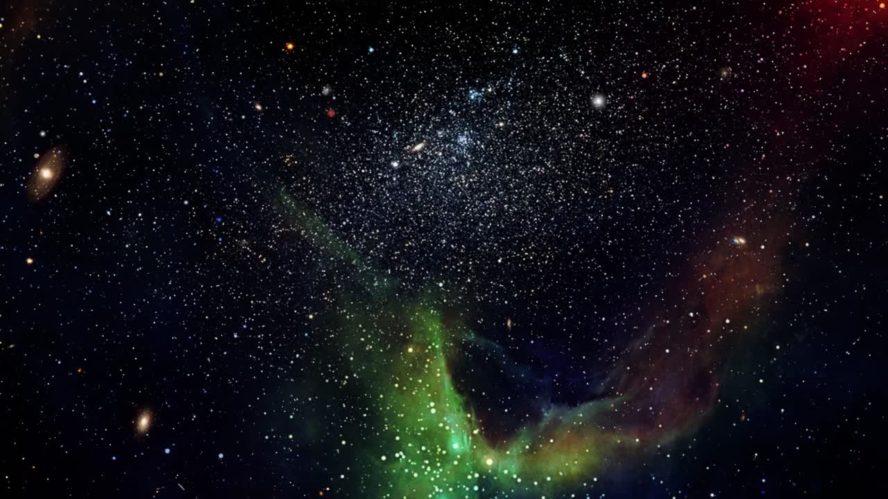 millions of galaxies in the middle of vast space