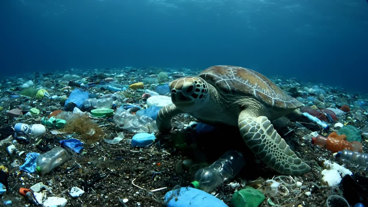 As tartarugas marinhas e a poluição plástica