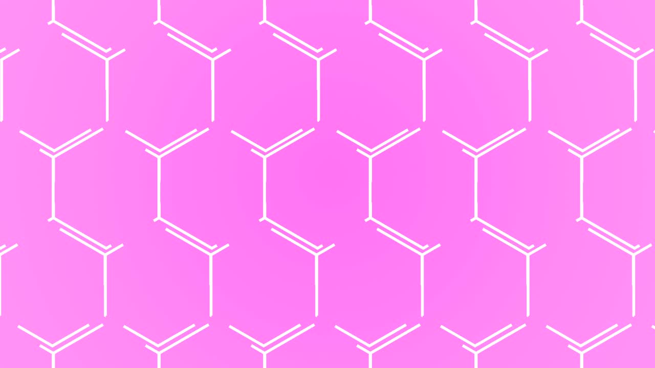 animación tecnológica de ciencia ficción hexágono de fondo de bucle rosa