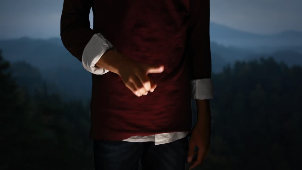 홀로그래픽 스크린을 만지는 남자들 4k