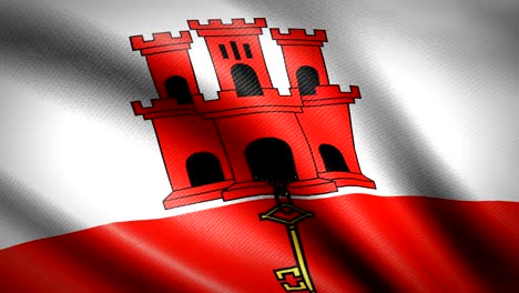 gibraltar flag. seamless looping animation. 4k high definition video
