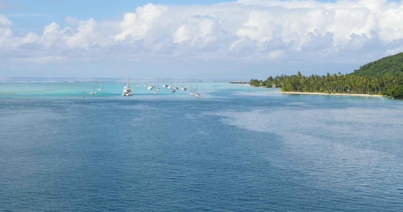 Beautiful landscape of island of Moorea, French Polynesia.