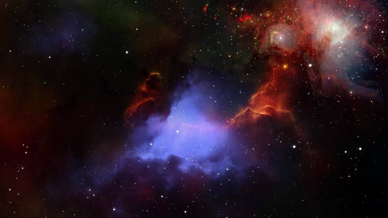 Space Flight Travelling To Nebula