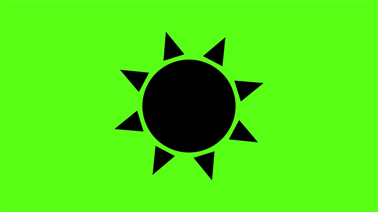 animação de vídeo de tempo ensolarado, fundo verde