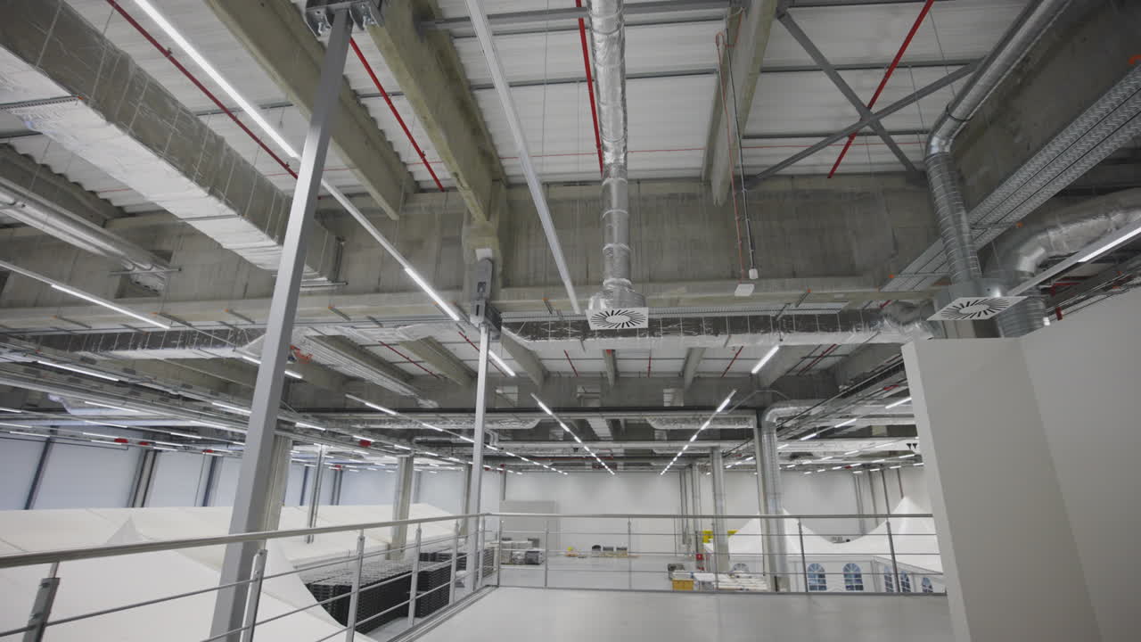 Elevated platform in hall interior