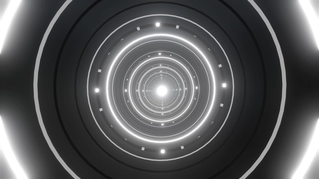 Abstract Futuristic Light Tunnel