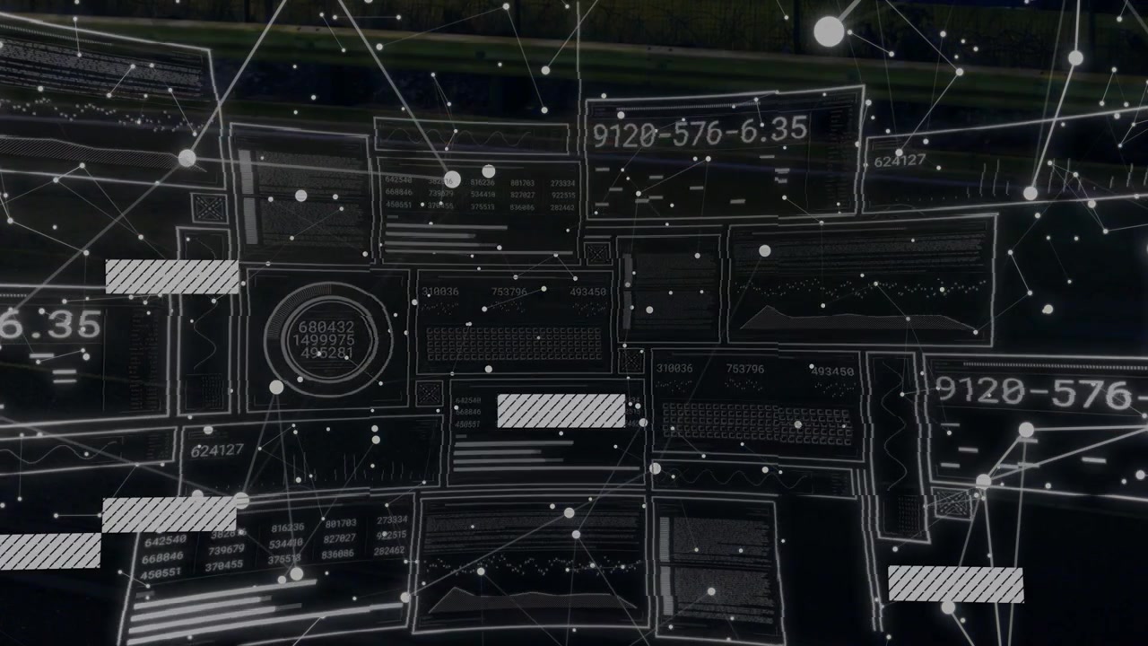 Tech schematic overlay sliding hatched blocks after codes appearing, red streak highlighting gauge