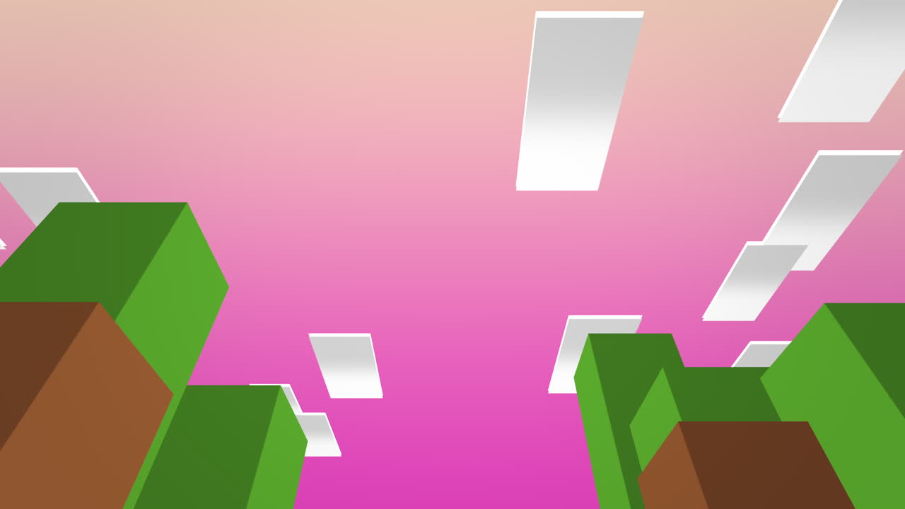 vibrante paisaje urbano en 3d con cielo rosado impresionante mezcla de naturaleza y arquitectura